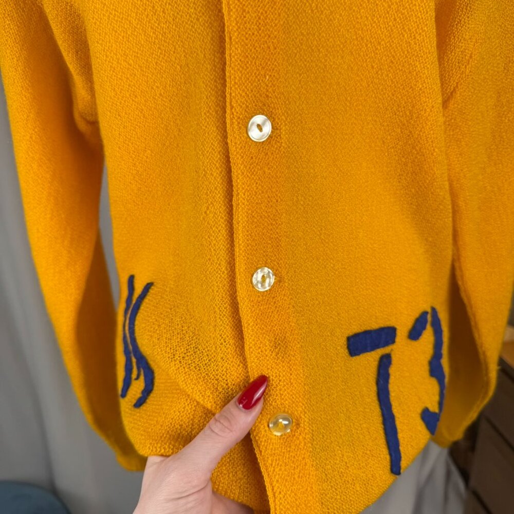 Vintage 1970s Jantzen Varsity Big Bill Alpaca & Mohair Cardigan - Picture 9 of 12